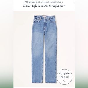 Abercrombie 90’s high rise straight jeans